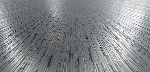 Perspective View of Brushed Metal Surface Texture 