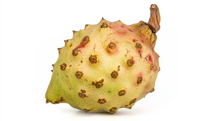 Fototapeta premium Yellow Dragon Fruit Isolated - Exotic fruit, vibrant color, healthy eating, tropical plant, sweet taste.