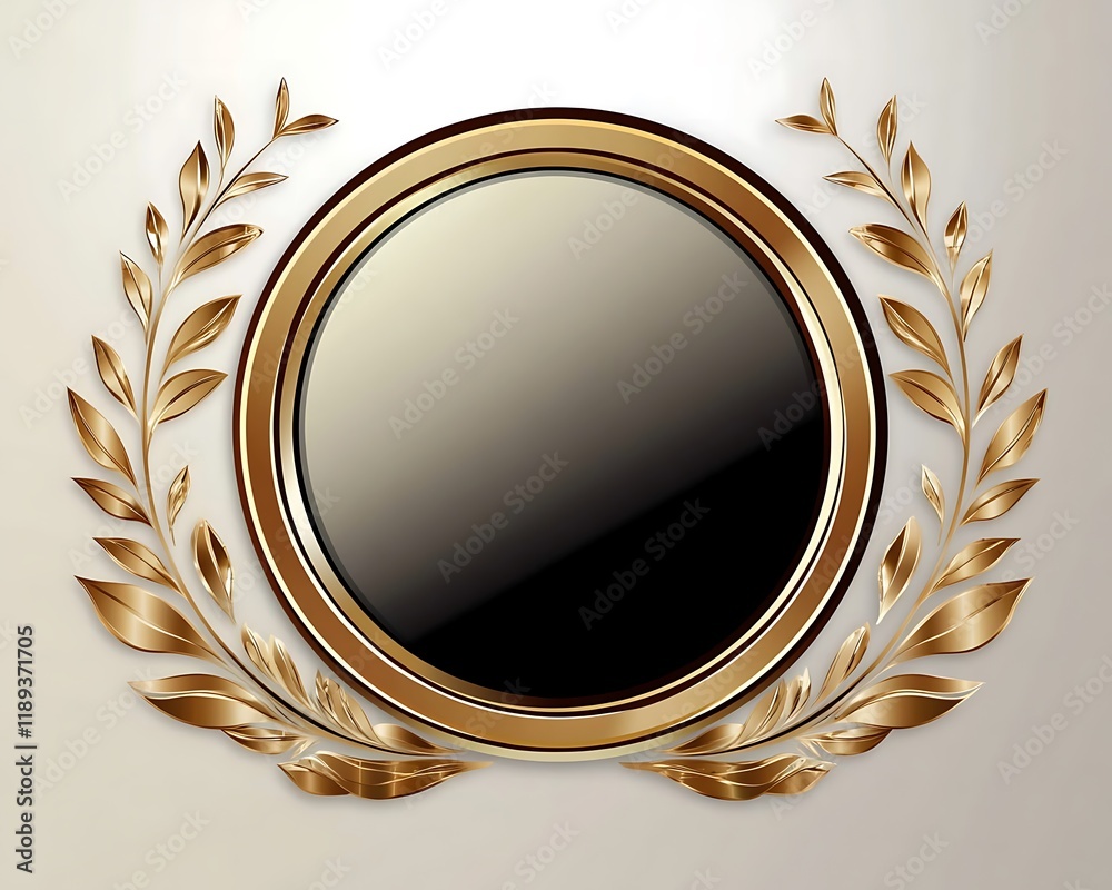 Fototapete an illustration, label loop background for inserting your text, elegant design.