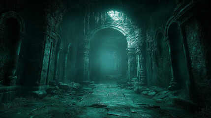 dark tunnel in the dark