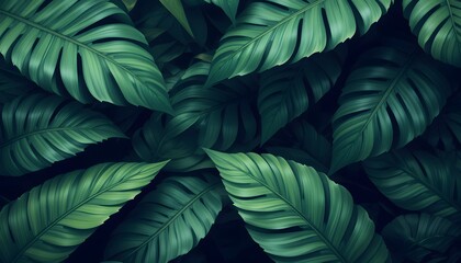 Tropical leaves texture,Abstract nature leaf green texture background