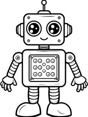 Fototapeta premium A robot art on white background 