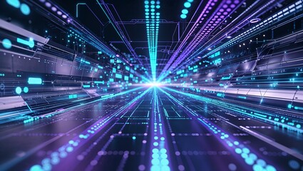 Abstract Technology Background (Data Flow)