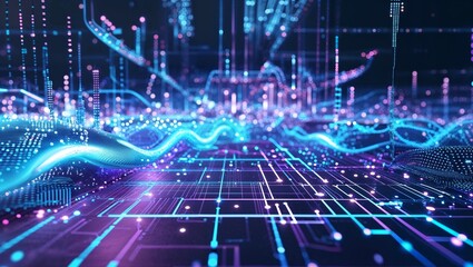 Abstract Technology Background (Data Flow)