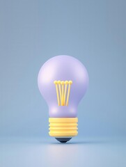 A colorful light bulb design illuminating a minimalist space with creative energy.