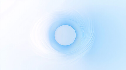 Abstract light blue gradient background with a swirling circular pattern converging at a central white focal point
