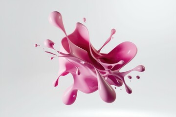 Fototapeta premium Pink liquid exploding in mid-air, creating a dynamic and artistic splash.