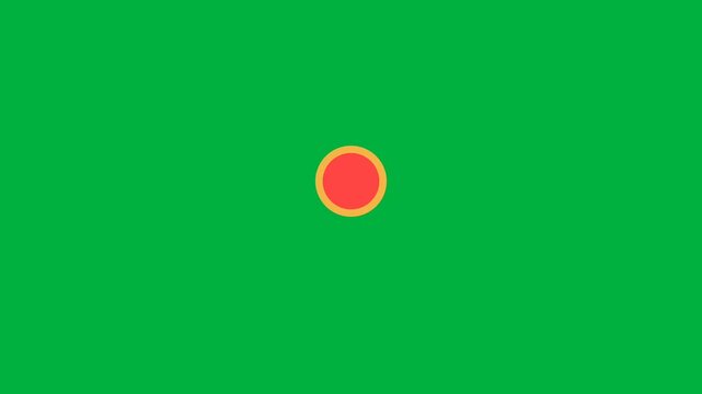 Logo bounce and circle sphere motion graphic with greenscreen