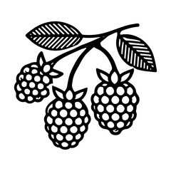 Simple Vector Icon of a berries – Logo Design Illustration