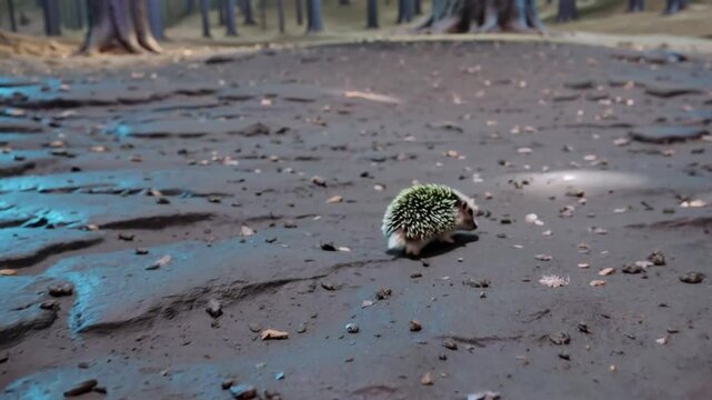 a hedgehog playing in the garden