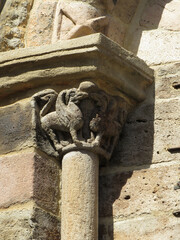 Romanesque Basilica of Saint Julian. (12th century). Detail of capital in the apse.
Historic city of Brioude. France. 