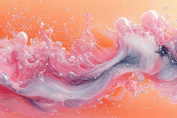 Obraz premium Abstract Harmony - Delicate paint splatters and drips in a soothing, balanced composition
