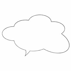 Speech bubble, round and simple