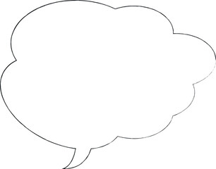 Speech bubble, round and simple