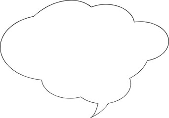 Speech bubble, round and simple