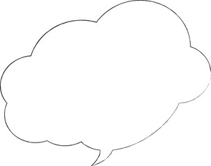Speech bubble, round and simple