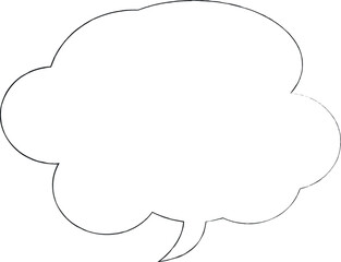 Speech bubble, round and simple