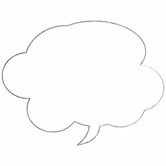 Speech bubble, round and simple