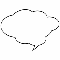Speech bubble, round and simple.