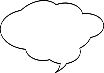 Speech bubble, round and simple.