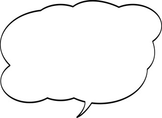 Speech bubble, round and simple.