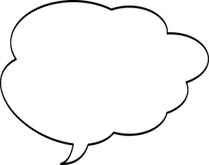 Speech bubble, round and simple.