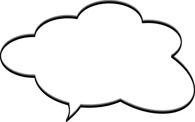 Speech bubble, round and simple.