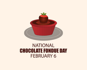vector graphic of chocolate fondue day good for national chocolate fondue day celebration. flat design. flyer design. flat illustration.