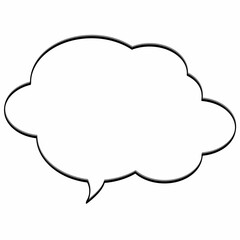 Speech bubble, round and simple.