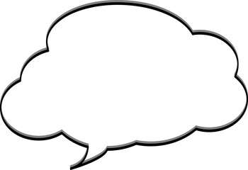 Speech bubble, round and simple.