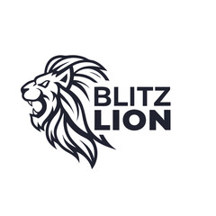 Blitz Lions Logo Vector Design for sports and business branding. Perfect for team logos, corporate identity, and modern marketing materials. Versatile and editable template.