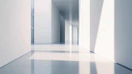 Clean and Modern Office Interior with Bright Natural Lighting