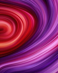 Vibrant abstract swirl with radiant lavender and fiery red tones creating dynamic energy