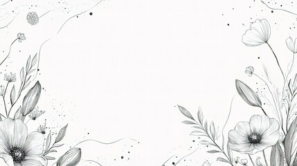 Hand-Drawn Floral Templates for Creative Projects and Designs