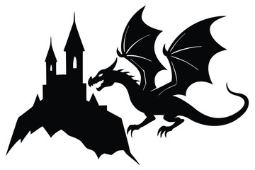 black dragon silhouette