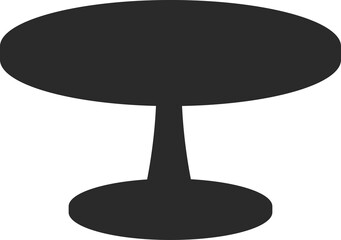 Cake stand silhouette. Tray and platter icon for desert serving. Flat illustration. Simple black displays for food and pastry. Birthday and wedding decor