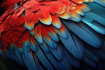 Fototapeta premium Vibrant Green Wing Macaws Perched Amidst Lush Tropical Foliage: A Celebration of Exotic Nature