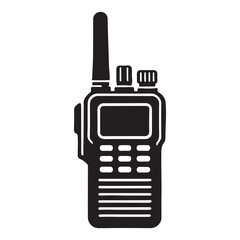 walkie talkie Handheld Two-Way Radio Silhouette Illustration  Communication Device © Creative Image  