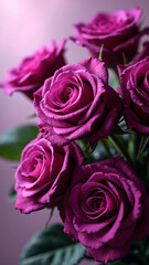 Elegant Purple Roses: Romantic Floral Backdrop for Valentine's Day, Weddings, and Luxury Gift Marketing