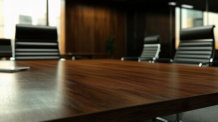 Contemporary Wooden Tabletop in Modern Office Setting