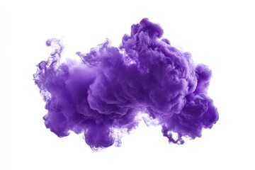 A cloud of purple smoke floating in the air