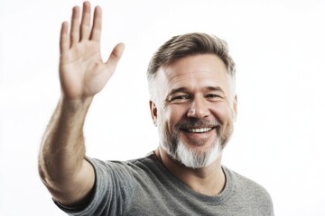 A person with a long beard gestures with their hand, great for representing creative or imaginative characters