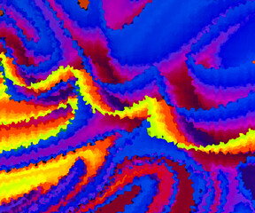 abstract colorful striking flow background with waves