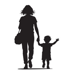 Mothers day vector silhouette