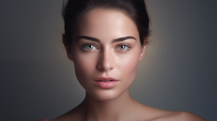Picture of a European model. Close up picture with beautiful skin.
