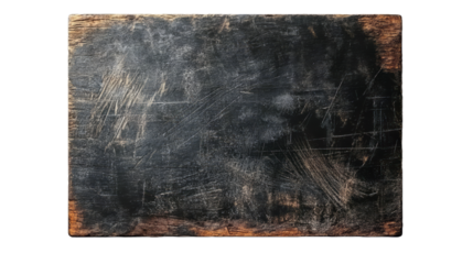 Old, wooden and worn blackboard, PNG - transparent background 7