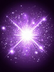 Fototapeta premium Purple Light Burst Explosion Sparkle Background