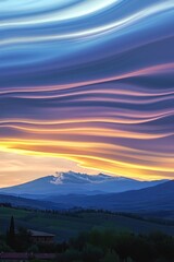 Fototapeta premium A picturesque mountain scene with a vibrant blue sky and white clouds