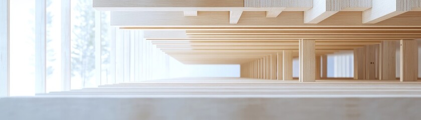 Fototapeta premium Laminated Timber Layers Close-Up