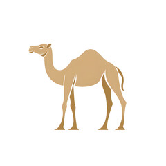 Modern Camel Icon with Clean Contours and Minimal Detailing